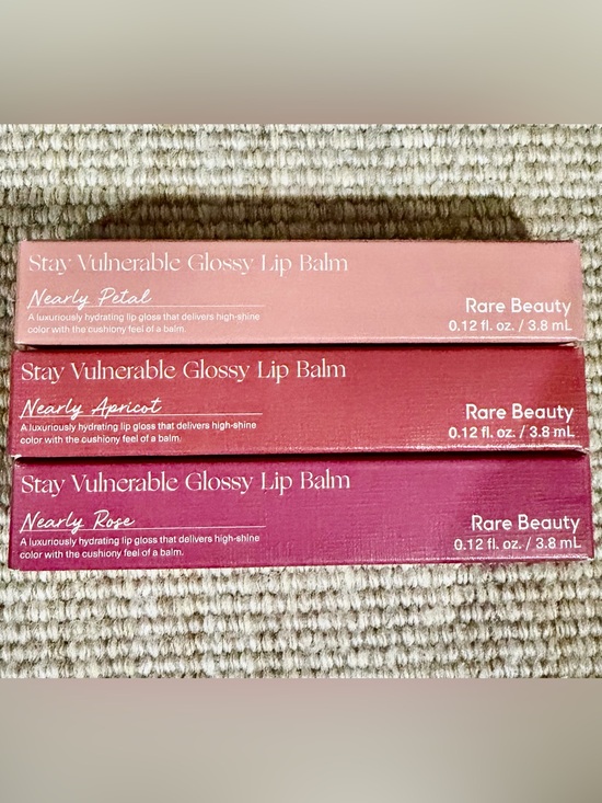 Rare Beauty Other - Rare Beauty Stay Vulnerable Glossy Lip Balm, “Nearly” Trio | NEW, SEALED